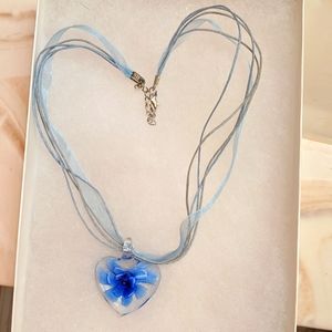 Glass heart pendant